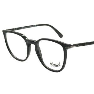 NEW PERSOL PO3338-V 95 Black Silver Unisex Eyeglasses 52mm 21 145
